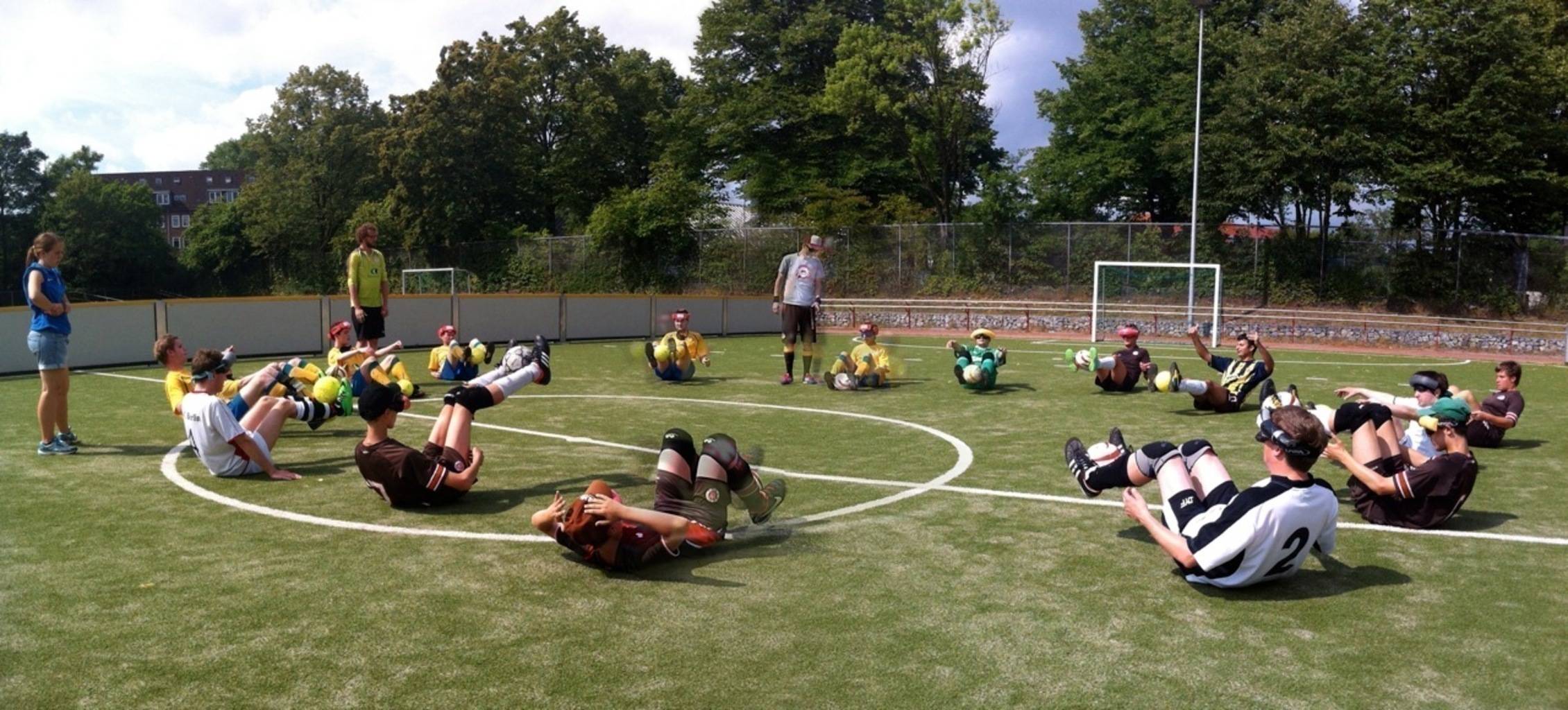 Dehübungen vor dem Spiel