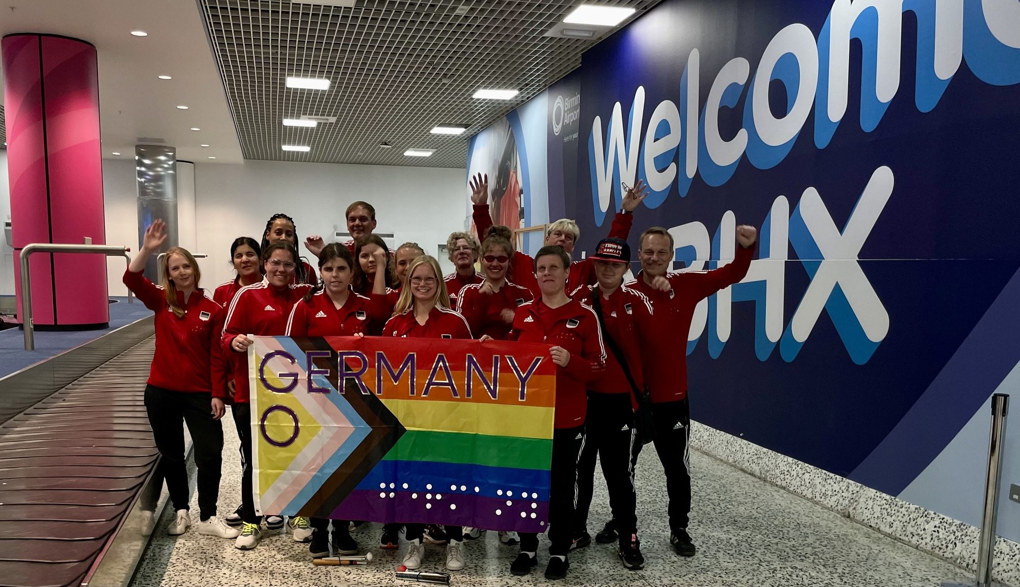 Ein Mannschaftsfoto der Deutschen Blindenfußball-Nationalmannschaft der Frauen. Foto: privat